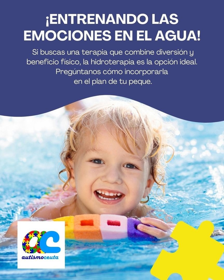 ¡Entrenando las emociones en el agua! La hidroterapia combina diversión y beneficio físico.